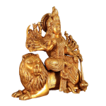 Brass Durga Eighteen Arms with Lion Idol | 12" Sacred Art | 6.5kg Golden Finish Masterpiece | Divine Temple Beauty | Jaipurio